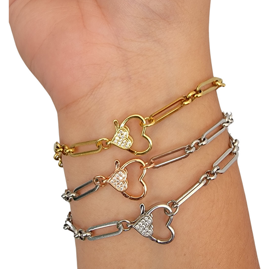 Heart Clip Bracelet
